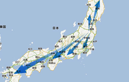 営業エリアのイメージ図